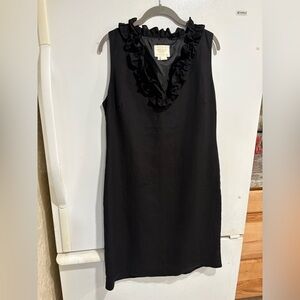 Kate Spade Elegant Bonnie Black Ruffle  Dress